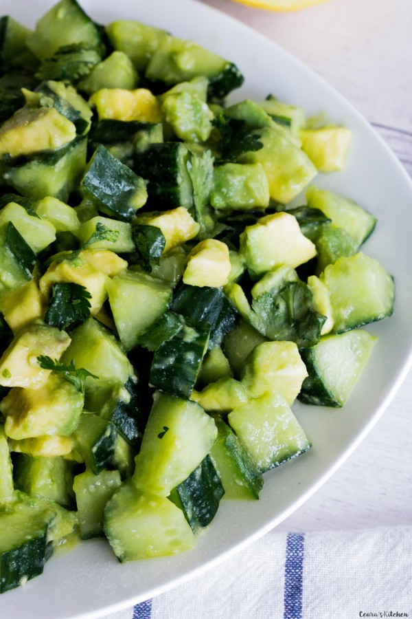 Avocado Cucumber Salad | Ceara's Kitchen